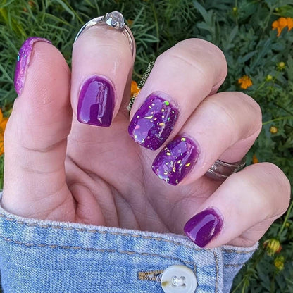 Gorgeous Obsession Thermal Dip Duo / Blue to Purple Thermal / Current Obsession Flake Dip / Hello Gorgeous Solid / Acrylic Nail Dip Powder
