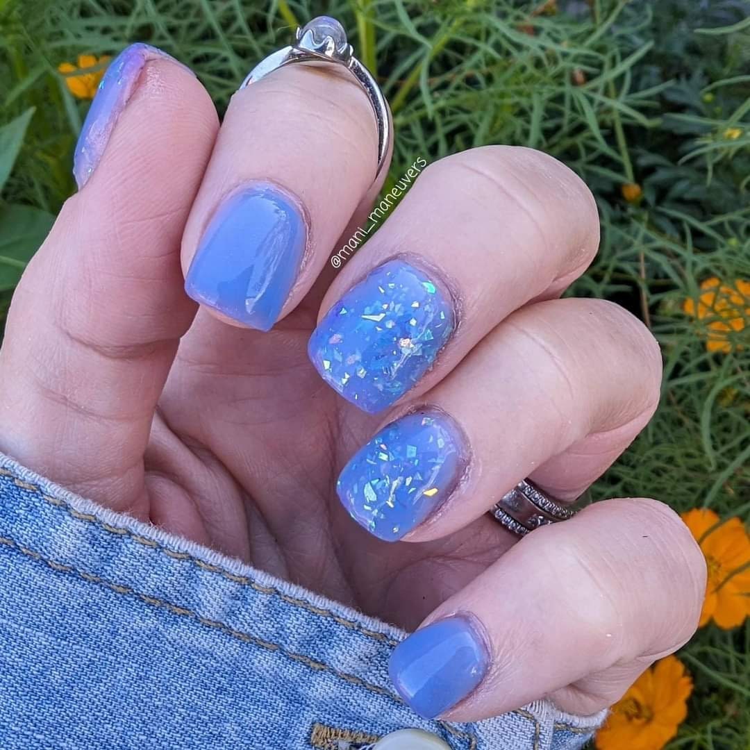 Gorgeous Obsession Thermal Dip Duo / Blue to Purple Thermal / Current Obsession Flake Dip / Hello Gorgeous Solid / Acrylic Nail Dip Powder