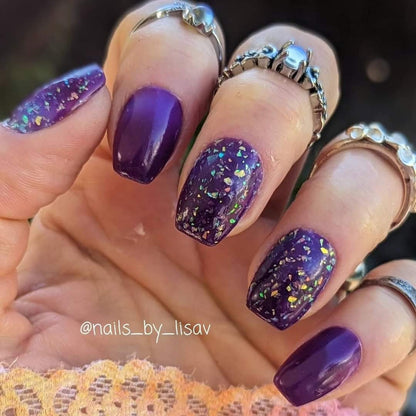 Gorgeous Obsession Thermal Dip Duo / Blue to Purple Thermal / Current Obsession Flake Dip / Hello Gorgeous Solid / Acrylic Nail Dip Powder