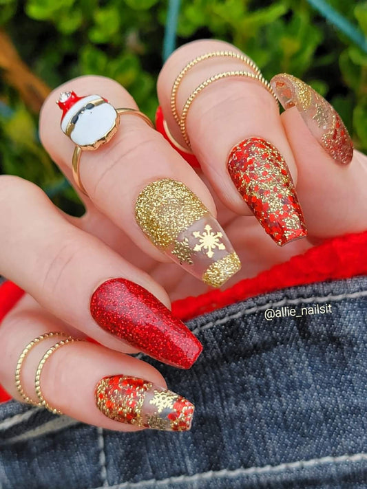 Good as Gold Trio / Candy Apple, Good as Gold, Golden Rubies / Acrylic Nail Dip Powder