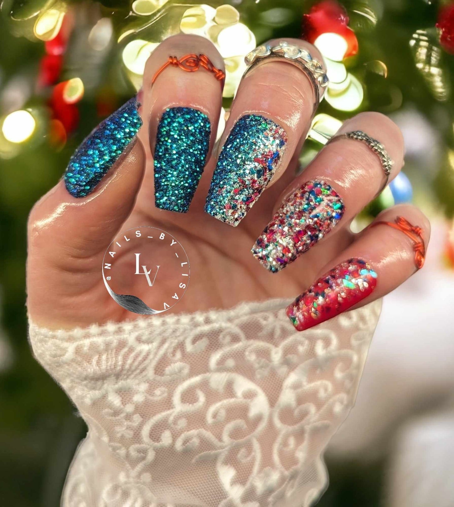 Mojito Berry Collection / Mojito Berry, Wintermint, Celebration, Emerald Envy Glitters / Ruby Red Solid / Acrylic Nail Dip Powder