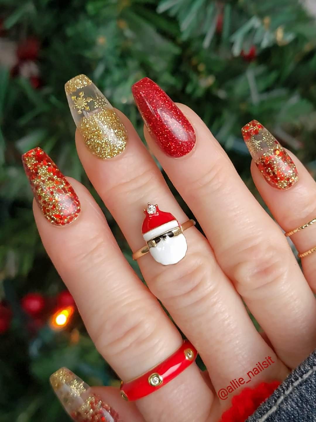 Good as Gold Trio / Candy Apple, Good as Gold, Golden Rubies / Acrylic Nail Dip Powder