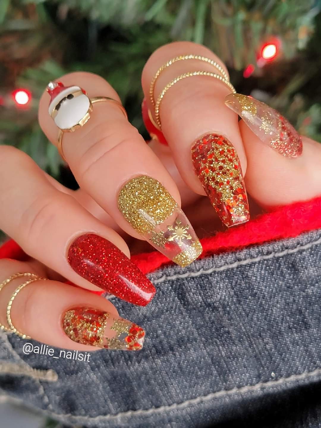 Good as Gold Trio / Candy Apple, Good as Gold, Golden Rubies / Acrylic Nail Dip Powder