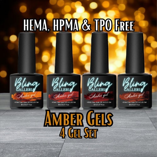 Amber Tortoiseshell Jelly Gels - HEMA, HPMA, TPO Free