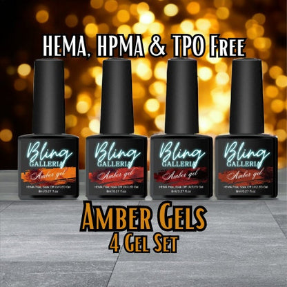 Amber Tortoiseshell Jelly Gels - HEMA, HPMA, TPO Free