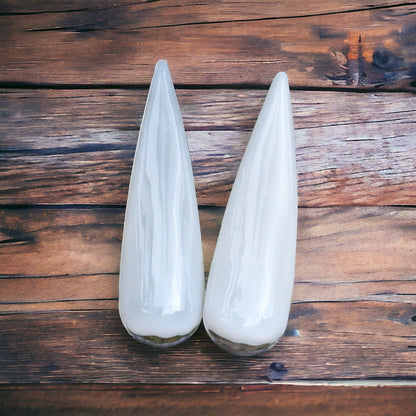 Clean Slate (White) and In The Clouds (Milky White) Rubber Base Gels | HEMA, HPMA, TPO Free uv/led | 15ml | Soak Off | Gel Nails