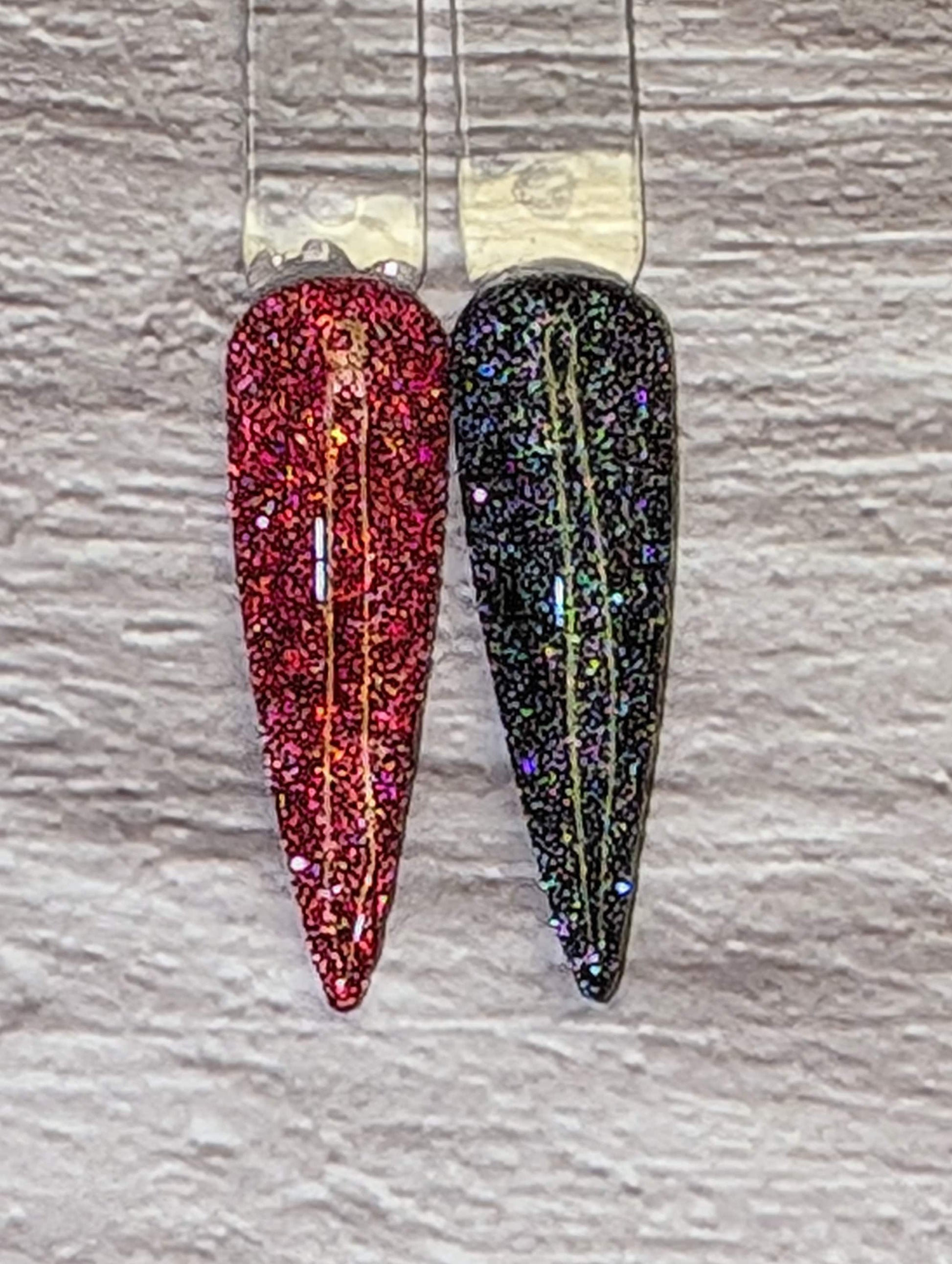 Reflective Black & Red Gels | Midnight Mirage, Retro Radiance | HEMA, HPMA, TPO Free uv/led | 15ml | Soak Off |