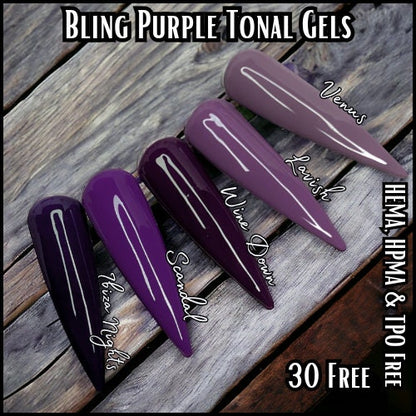 Purple Swirl Gel Mani with Holo Top Coat Overlay - HEMA, HPMA, TPO, 30 Free uv/led | 15ml