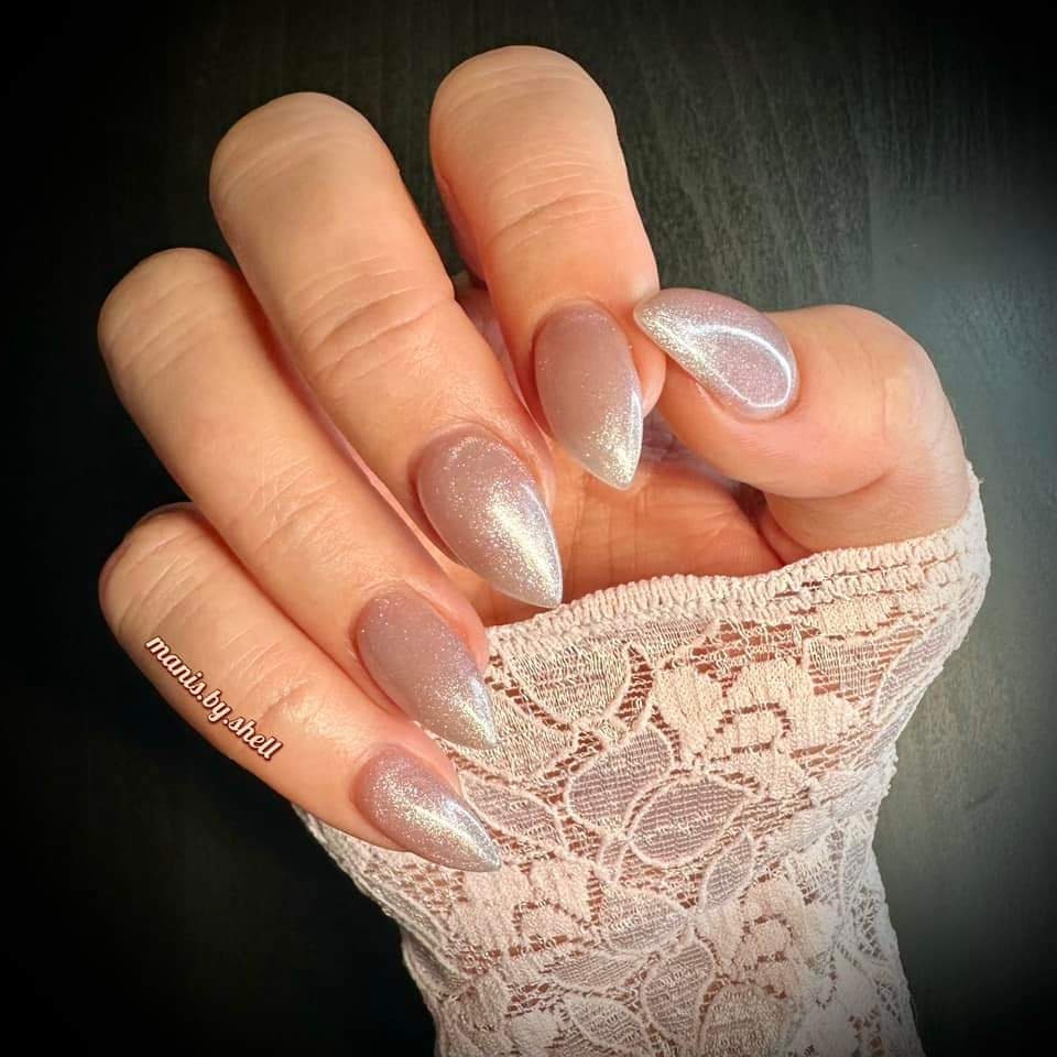 Vintage Violet Rubber Base Gel | Shimmer Pearl Aurora| HEMA, HPMA, TPO Free uv/led | 15ml | Soak Off | Non-Yellowing | Gel Nail