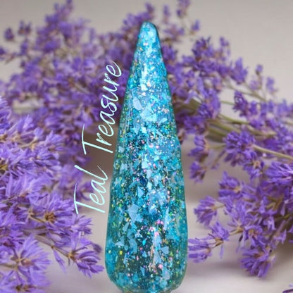 Teal Unreal, Tea Treasure, Vixen | Micro Flake Gel, Glitter | 30 Free | HEMA, HPMA, TPO Free uv/led | 15ml | Soak Off |