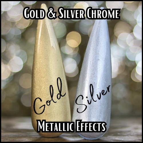 Silver & Gold CHROME | Metallic Effect Chromes Powder | Chrome Pigment | Not Dip