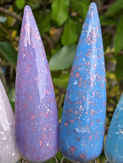 Lace | Rubber Base Gels with Flakes | HEMA, HPMA, TPO, 30 Free uv/led | 15ml | Soak Off |