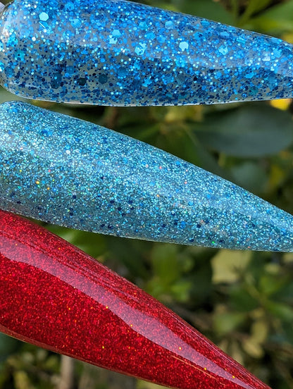 Glitter & Jelly Gels | Cherry Bomb, Summer Daze, Blue Diamonds, Blueberry Jam (Jelly) | HEMA, HPMA, TPO, 30 Free uv/led | 15ml | Soak Off |