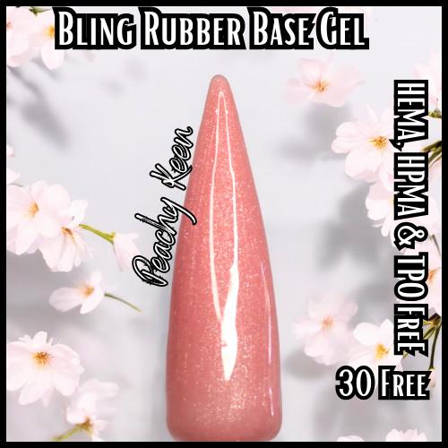 Peachy Keen Rubber Base | HEMA, HPMA, TPO Free uv/led | 15ml | Soak Off | Non-Yellowing | Gel Nail