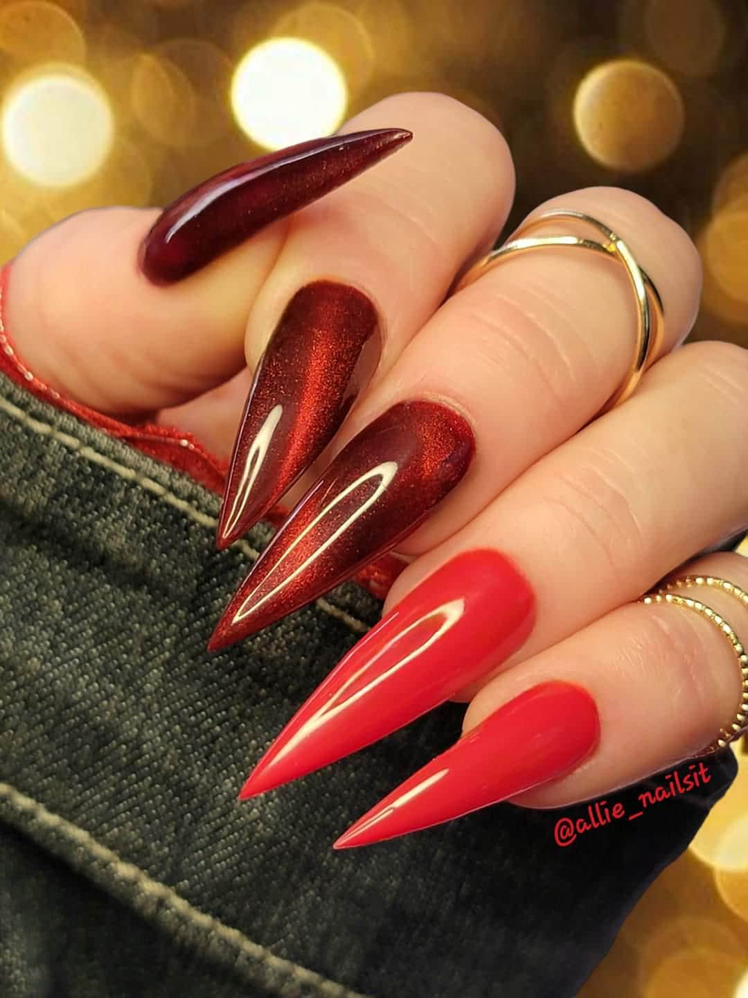 Ferrari Red Roulette Mani | Shimmer | Ferrari Red Gel and Roulette Cat Eye Gel | HEMA, HPMA, TPO, 30 Free uv/led | 15ml