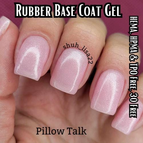 Pillow Talk Rubber Base | HEMA, HPMA, TPO Free uv/led | 15ml | Soak Off | Non-Yellowing | Gel Nail