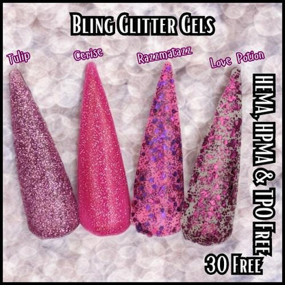 Love Potion Glitter Gel Polish | HEMA, HPMA, TPO Free uv/led | 15ml | Soak Off | Non-Yellowing | Gel Nail