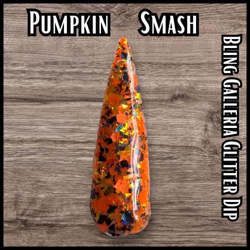 Pumpkin Smash | Orange and Black Glitter and Shard Dip | Halloween | Spooky |