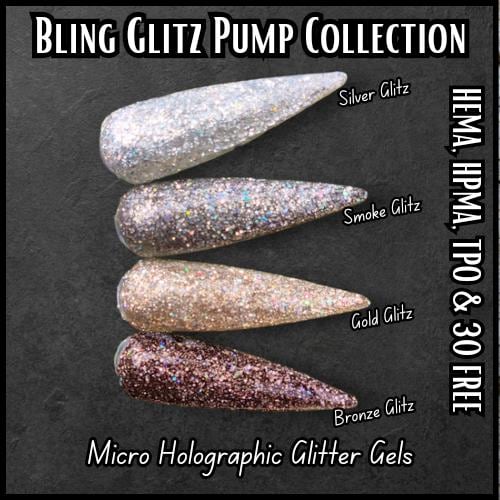 Bronze Glitz Smokey Grey Cat Eye Mani - Holo Micro Glitter Gel - HEMA, HPMA, TPO Free