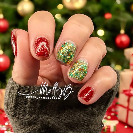 Deck The Halls Glitter Gels | Ruby Slippers and Gold Mine Glitter Gels | HEMA, HPMA, TPO, 30 Free uv/led |