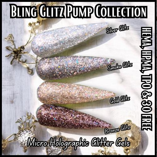 Bronze Glitz Smokey Grey Cat Eye Mani - Holo Micro Glitter Gel - HEMA, HPMA, TPO Free