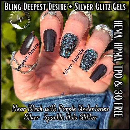 Deepest Desire Gel - Near Black with Purple Undertones - HEMA, HPMA, TPO Free