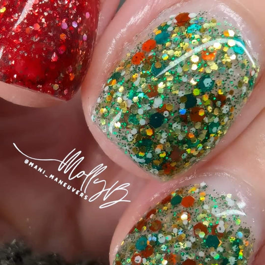 Deck The Halls Glitter Gels | Ruby Slippers and Gold Mine Glitter Gels | HEMA, HPMA, TPO, 30 Free uv/led |