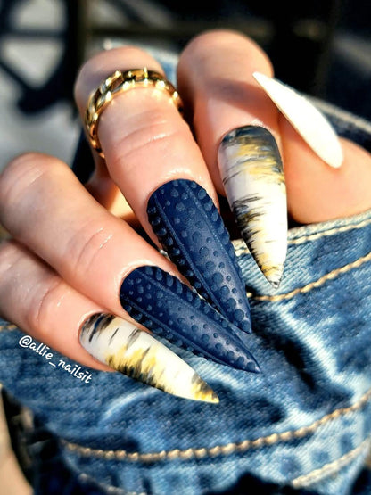 Under The Stars Navy Sweater Nail Gel Mani | HEMA HPMA TPO Free uv/led | 15ml | Gel Nails