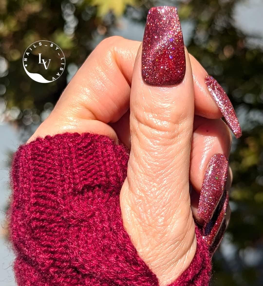 Touch of Sass Glitter Cat Eye Gel Maroon | Burgundy | Red | From Bling's XXX Collection | HEMA HPMA tpo Free uv/led | 15ml