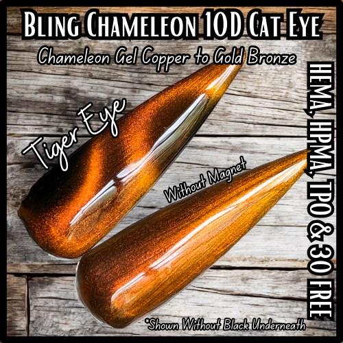 10D Cat Eye Gel Marble Design | Show Off | Tiger Eye | Chameleon Shimmery Cat Eye | HEMA, HPMA, TPO, 30 Free uv/led | 15ml | Gel Nail