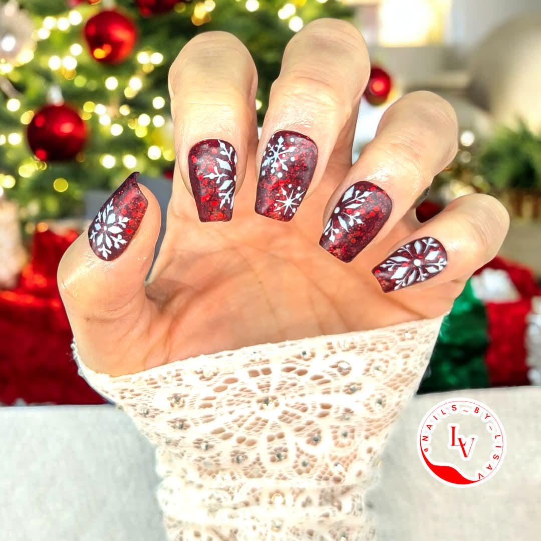 Red Alert Mani | Dark Red Glitter Gels | HEMA HPMA TPO Free uv/led | 15ml | Gel Nails