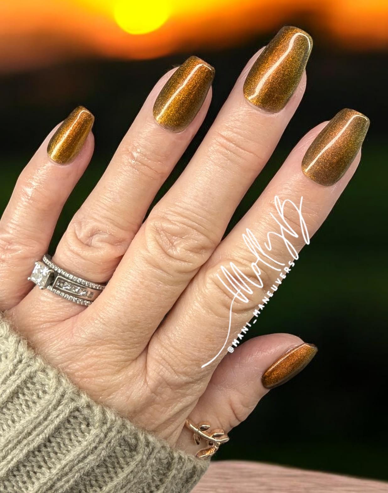 Tiger Eye 10D Cat Eye Mani | Tiger Eye - Copper Shimmery Cat Eye | HEMA HPMA TPO 30 Free uv/led | 15ml | Gel Nail