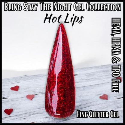 Hot Lips Red Glitter Gel - HEMA HPMA TPO Free