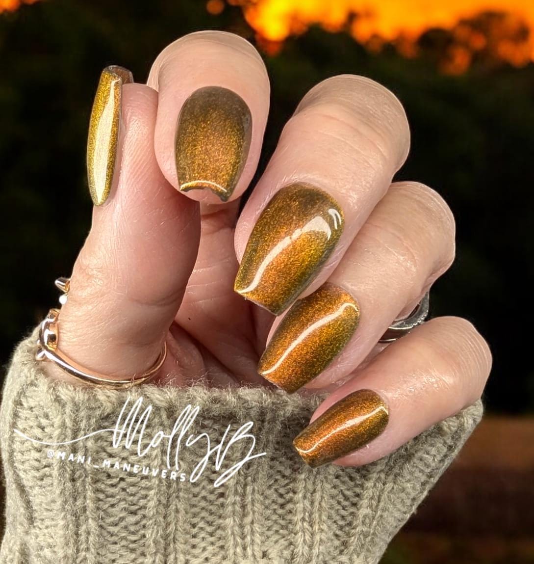 Tiger Eye 10D Cat Eye Mani | Tiger Eye - Copper Shimmery Cat Eye | HEMA HPMA TPO 30 Free uv/led | 15ml | Gel Nail