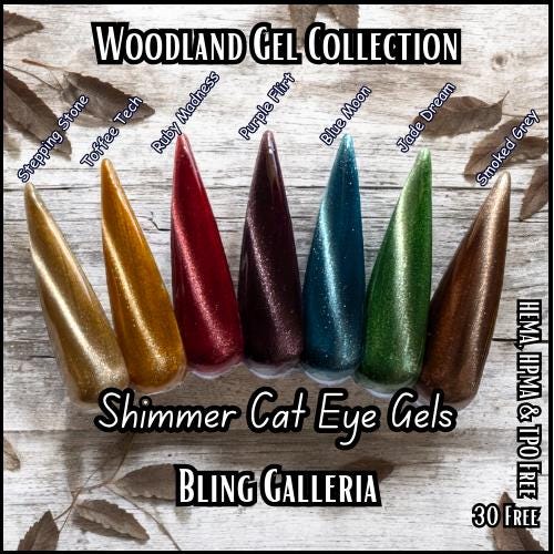 Decadence, San Bar & Stepping Stone Gel Mani | Dark Chocolate Red Solid, Beachy White and Gold Cat Eye Gel | HEMA HPMA TPO Free uv/led |15ml