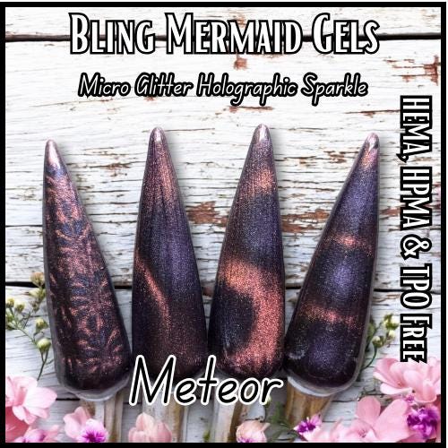 Meteor Jewel Gel Mani | Meteor Cat Eye | Jewel Aurora Pearl Gel Polish | HEMA, HPMA, TPO, 30 Free uv/led | 15ml Bottle | Gel Nail