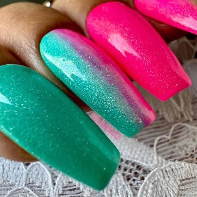 Jelly Gel Mani 2 | Turquoise Waters, Mint Jelly, Hot Pink | HEMA, HPMA, TPO Free uv/led | 15ml |