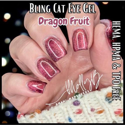 Dragon Fruit Gel | Cat Eye Dark Pink Cat Eye Gel | HEMA HPMA tpo Free uv/led | 15ml