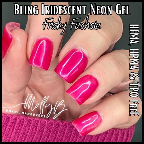 Frisky Fuchsia Mani 2 | Shimmery Fuchsia with Blue Iridescent Effect Gel | HEMA HPMA tpo Free uv/led | 15ml