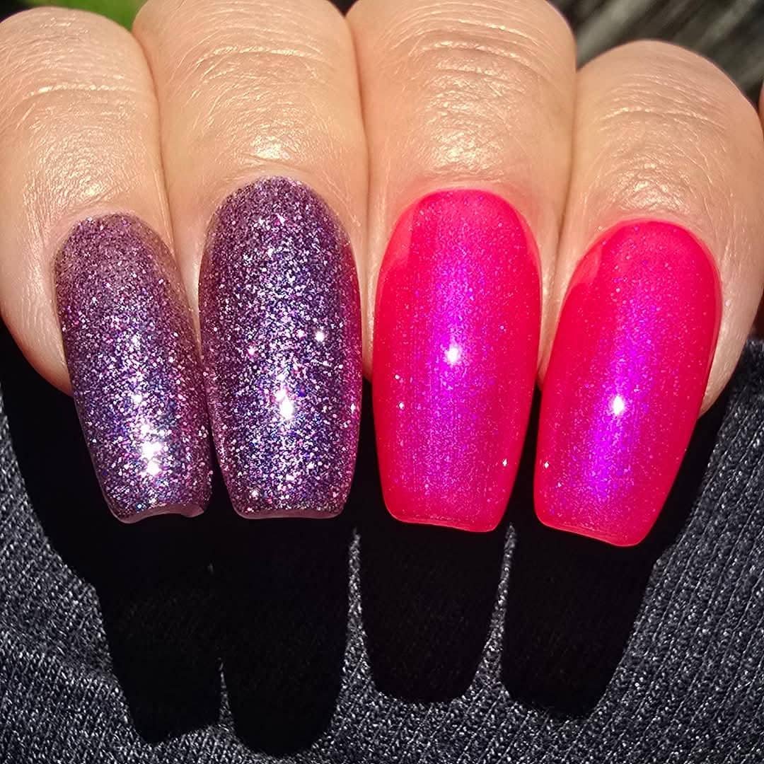 Frisky Fuchsia & Nebula Mani - HEMA HPMA TPO Free