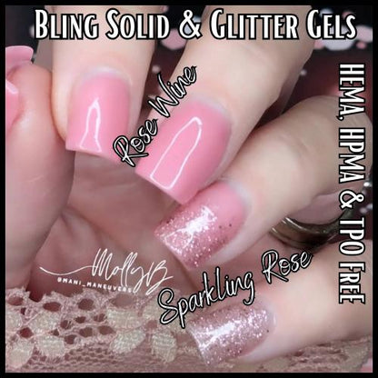Sparkling Rose and Rose Wine Gel Mani - HEMA HPMA TPO Free