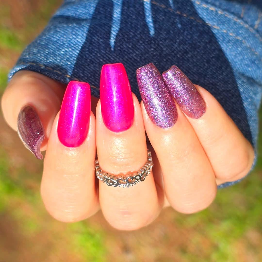 Frisky Fuchsia & Nebula Mani - HEMA HPMA TPO Free