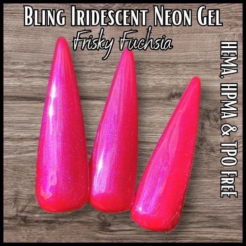 Frisky Fuchsia Mani | Shimmery Fuchsia with Blue Iridescent Effect Gel | HEMA HPMA tpo Free uv/led | 15ml