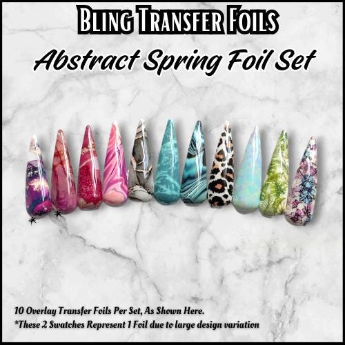 Abstract Spring Foil Overlay Set