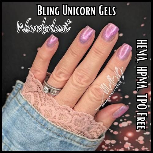 Wunderlust Unicorn Gel Mani | Iridescent | Mermaid | Pearl | Shell | Aurora | HEMA, HPMA, TPO Free | 15 ml |