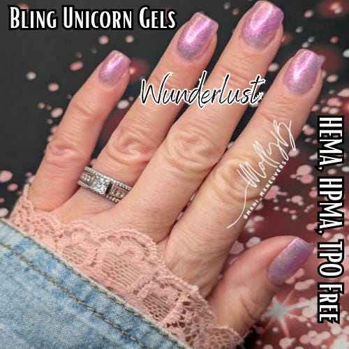 Wunderlust Unicorn Gel Mani | Iridescent | Mermaid | Pearl | Shell | Aurora | HEMA, HPMA, TPO Free | 15 ml |