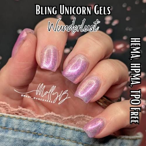 Wunderlust Unicorn Gel Mani | Iridescent | Mermaid | Pearl | Shell | Aurora | HEMA, HPMA, TPO Free | 15 ml |