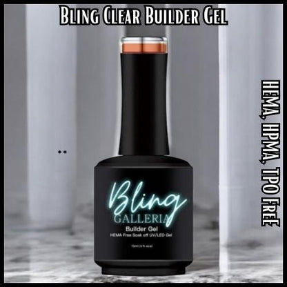 Builder Gel in a Bottle | Clear & Strong | HEMA, HPMA, TPO Free uv/led | 15ml | Clear | Gel Nail
