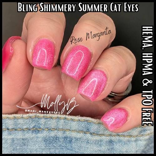 Neon Shimmery Summer Cat Eye Gels - Neon Honey, Zesty Vibes, Hot Mess, Exotic Pink and More - HEMA, HPMA, TPO Free