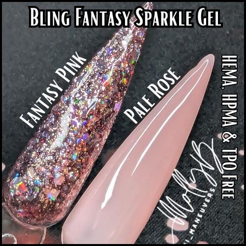 Fantasy Pink holographic Glitter Gel | HEMA, HPMA, TPO uv/led | 15ml | Soak Off | Gel Nail